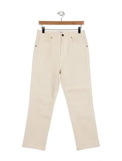 Pre-owned Khaite High-rise Straight Leg Jeans In White
