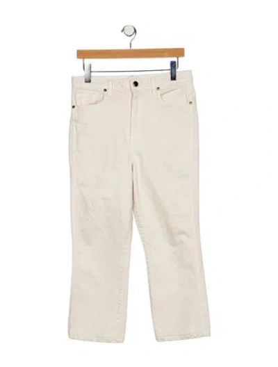 Pre-owned Khaite High-rise Straight Leg Jeans In White