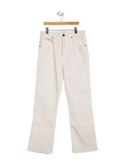 Pre-owned Khaite High-rise Straight Leg Jeans In White