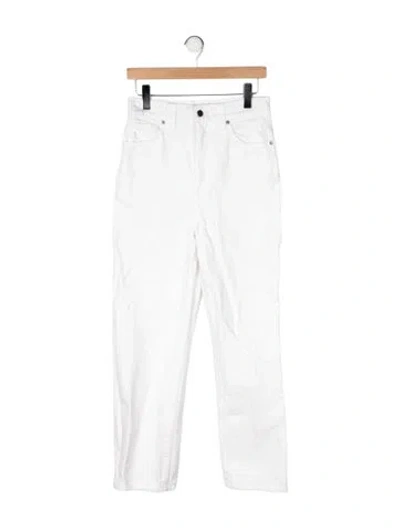 Pre-owned Khaite High-rise Straight Leg Jeans In White