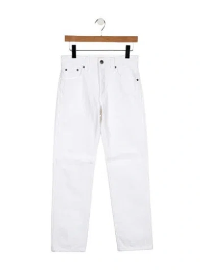 Pre-owned Khaite High-rise Straight Leg Jeans In White