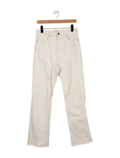 Pre-owned Khaite High-rise Straight Leg Jeans In White