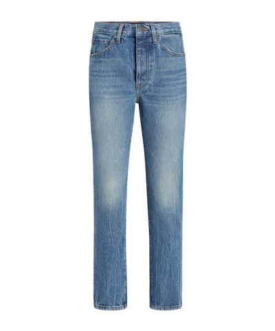 Khaite Highrise Straightleg Jeans In Blue