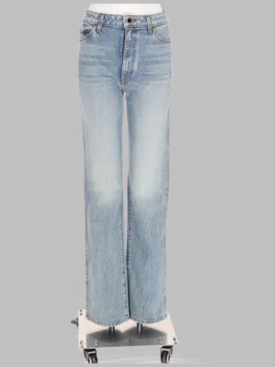 Khaite High-rise Straight-leg Jeans In Blue