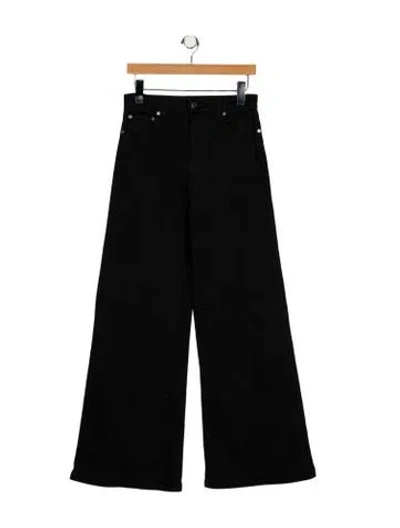 Pre-owned Khaite High-rise Wide Leg Jeans In Black