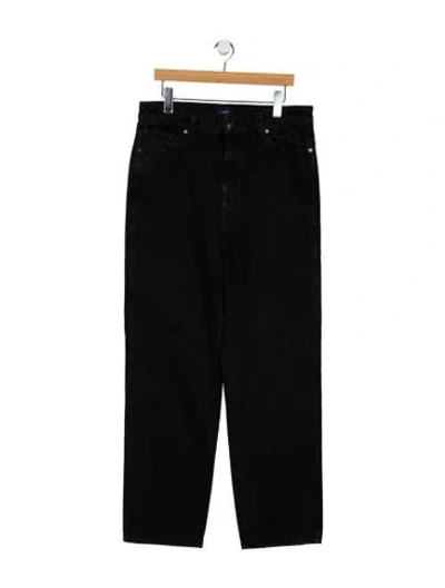 Pre-owned Khaite High-rise Wide Leg Jeans In Black