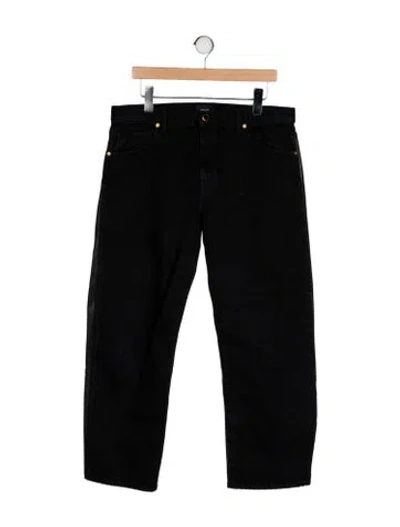 Pre-owned Khaite High-rise Wide Leg Jeans In Black