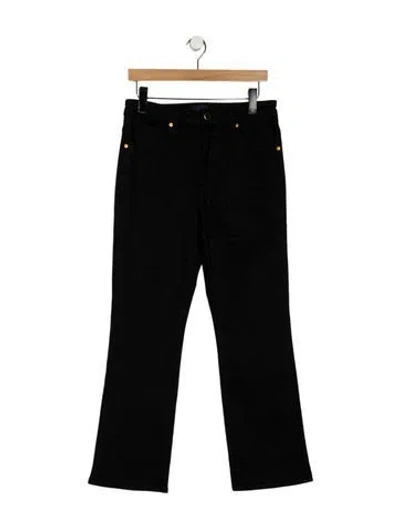 Pre-owned Khaite High-rise Wide Leg Jeans In Black