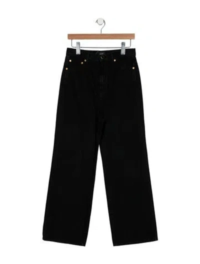 Pre-owned Khaite High-rise Wide Leg Jeans In Black