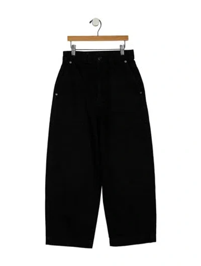 Pre-owned Khaite High-rise Wide Leg Jeans In Black