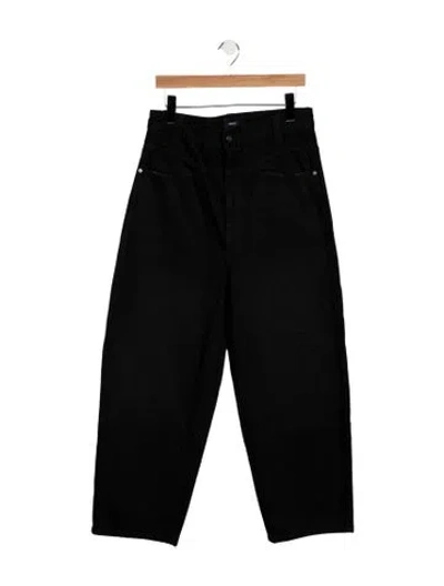 Pre-owned Khaite High-rise Wide Leg Jeans In Black