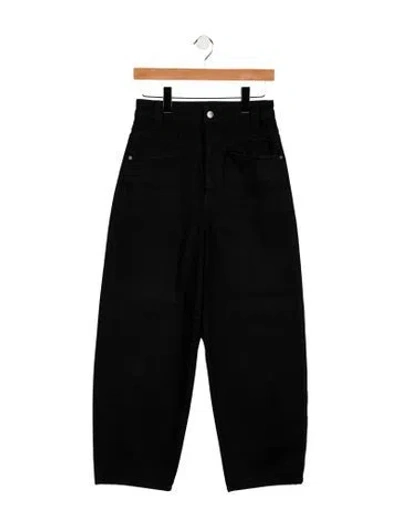 Pre-owned Khaite High-rise Wide Leg Jeans In Black