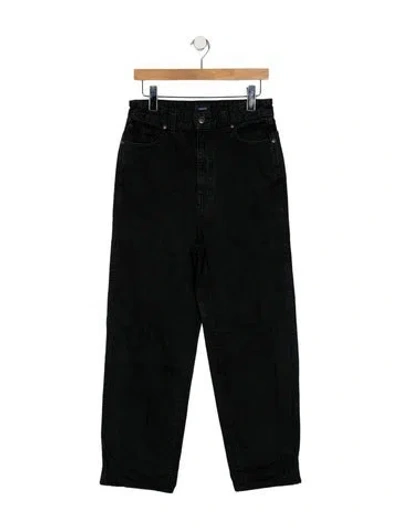 Pre-owned Khaite High-rise Wide Leg Jeans In Black