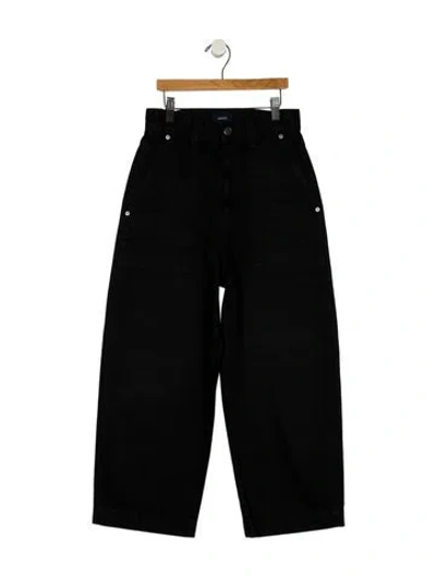 Pre-owned Khaite High-rise Wide Leg Jeans In Black