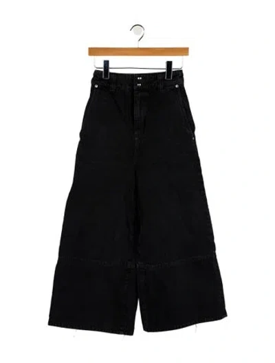Pre-owned Khaite High-rise Wide Leg Jeans In Black