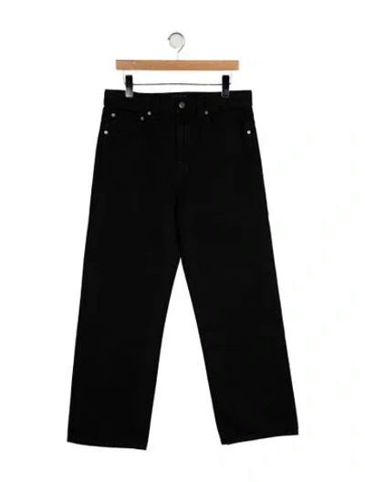 Pre-owned Khaite High-rise Wide Leg Jeans In Black