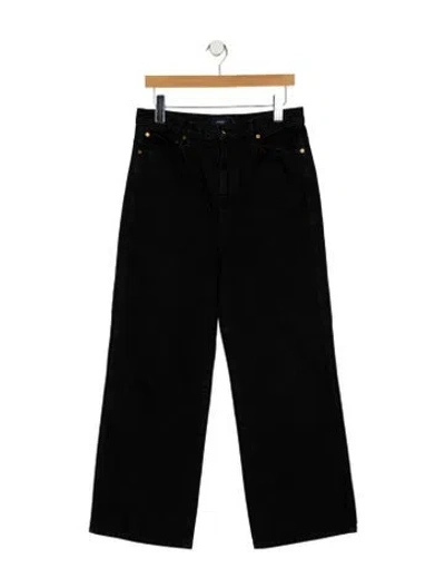 Pre-owned Khaite High-rise Wide Leg Jeans In Black