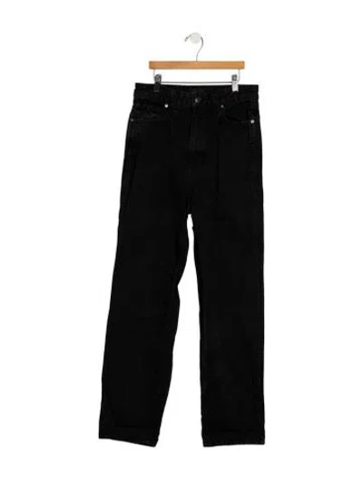 Pre-owned Khaite High-rise Wide Leg Jeans In Black