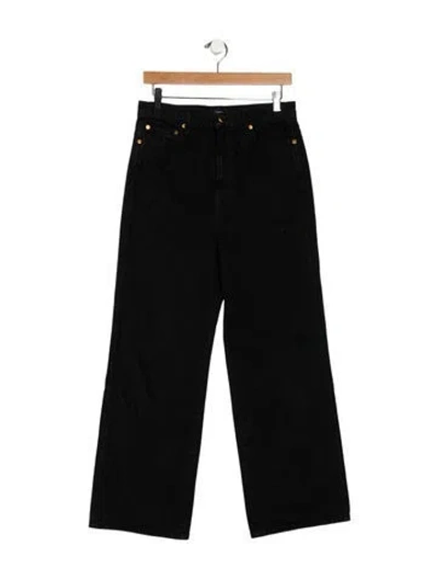 Pre-owned Khaite High-rise Wide Leg Jeans In Black