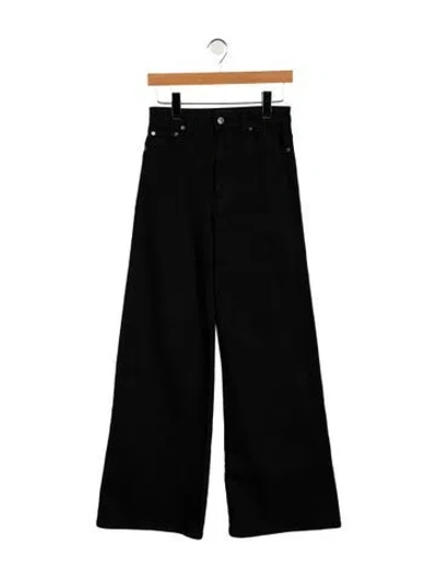 Pre-owned Khaite High-rise Wide Leg Jeans In Black