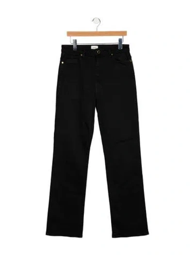 Pre-owned Khaite High-rise Wide Leg Jeans In Black