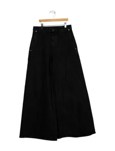 Pre-owned Khaite High-rise Wide Leg Jeans In Black
