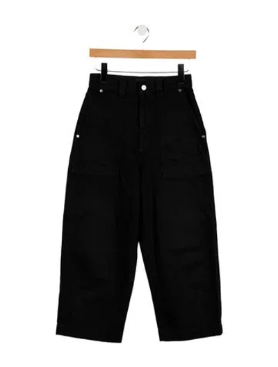 Pre-owned Khaite High-rise Wide Leg Jeans In Black
