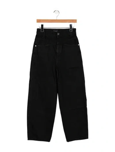 Pre-owned Khaite High-rise Wide Leg Jeans In Black
