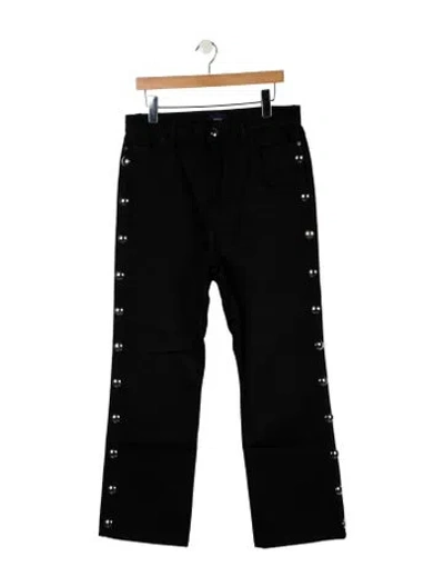 Pre-owned Khaite High-rise Wide Leg Jeans In Black