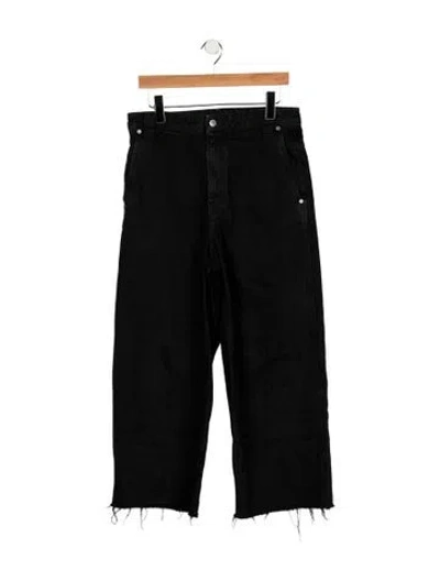 Pre-owned Khaite High-rise Wide Leg Jeans In Black