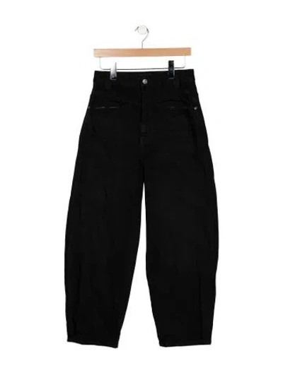 Pre-owned Khaite High-rise Wide Leg Jeans In Black