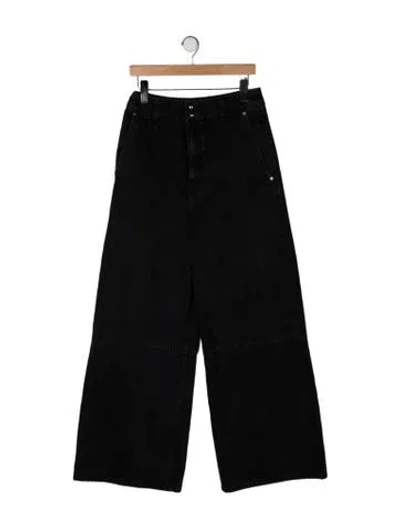 Pre-owned Khaite High-rise Wide Leg Jeans In Black