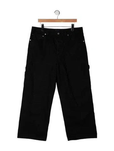 Pre-owned Khaite High-rise Wide Leg Jeans In Black