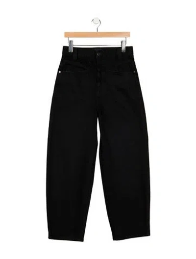 Pre-owned Khaite High-rise Wide Leg Jeans In Black