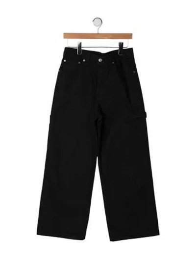 Pre-owned Khaite High-rise Wide Leg Jeans In Black