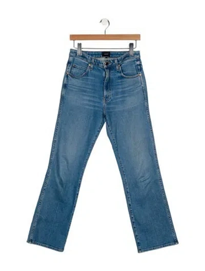 Pre-owned Khaite High-rise Wide Leg Jeans In Blue
