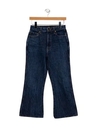 Pre-owned Khaite High-rise Wide Leg Jeans In Blue