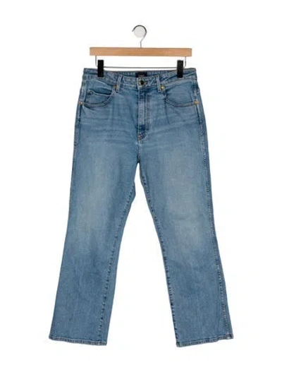 Pre-owned Khaite High-rise Wide Leg Jeans In Blue