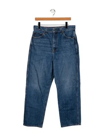 Pre-owned Khaite High-rise Wide Leg Jeans In Blue