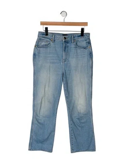 Pre-owned Khaite High-rise Wide Leg Jeans In Blue