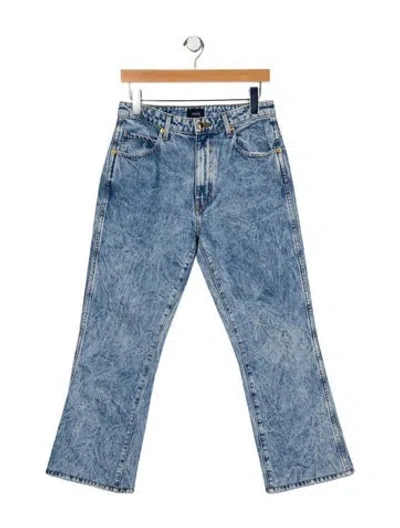 Pre-owned Khaite High-rise Wide Leg Jeans In Blue