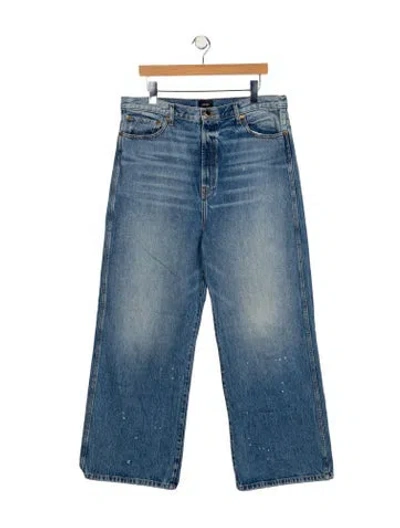 Pre-owned Khaite High-rise Wide Leg Jeans In Blue