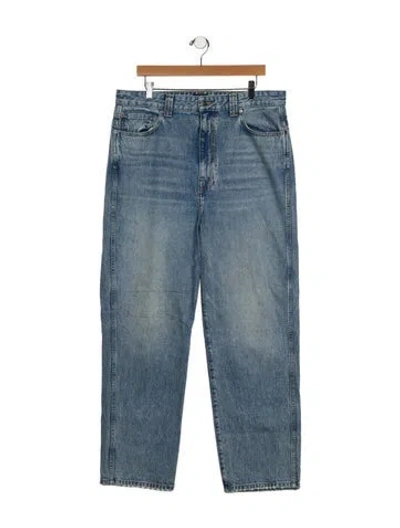 Pre-owned Khaite High-rise Wide Leg Jeans In Blue
