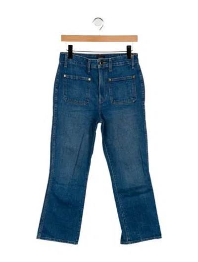 Pre-owned Khaite High-rise Wide Leg Jeans In Blue