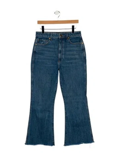 Pre-owned Khaite High-rise Wide Leg Jeans In Blue