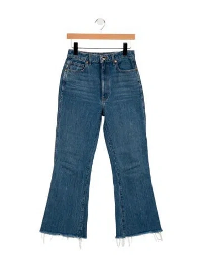 Pre-owned Khaite High-rise Wide Leg Jeans In Blue