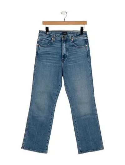 Pre-owned Khaite High-rise Wide Leg Jeans In Blue