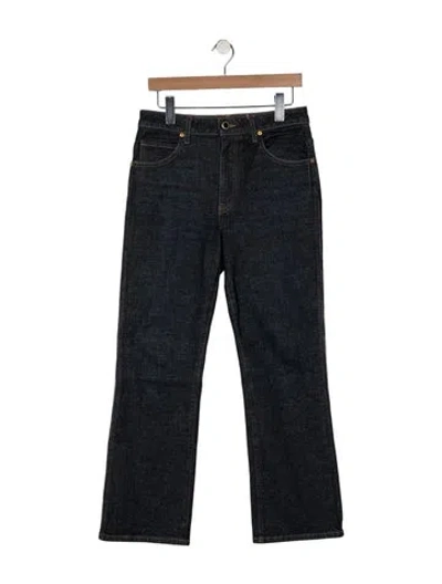 Pre-owned Khaite High-rise Wide Leg Jeans In Blue