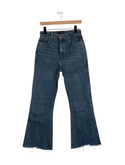Pre-owned Khaite High-rise Wide Leg Jeans In Blue