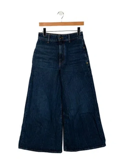 Pre-owned Khaite High-rise Wide Leg Jeans In Blue